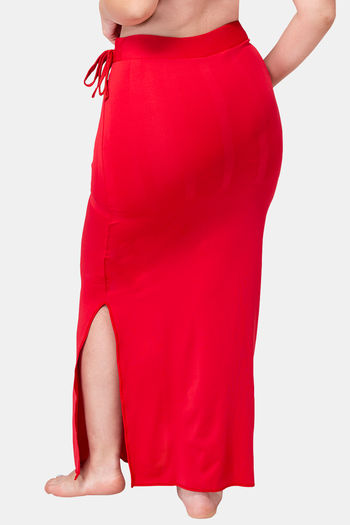 Buy Dermawear Body Sculpting Slit Saree Shapewear - Red at Rs.899