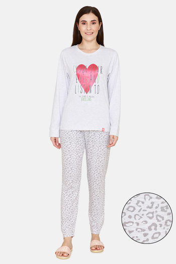Buy Evolove Women's Cotton Pyjama Set - Grey