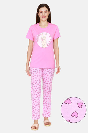 Buy Evolove Women's Cotton Pyjama Set - Pink