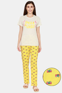 Buy Evolove Cotton Pyjama Sets - Yellow