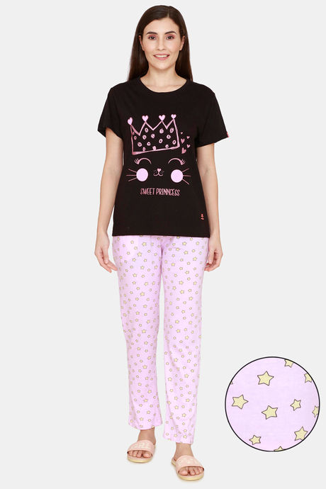 Evolove Cotton Pyjama Sets - Black