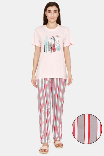 Buy Evolove Cotton Pyjama Set - Lt Pink