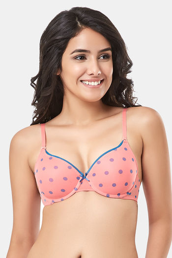 Buy Every De By Amante Essentials Padded Wired Full Coverage T-Shirt Bra - Sunkist Coral