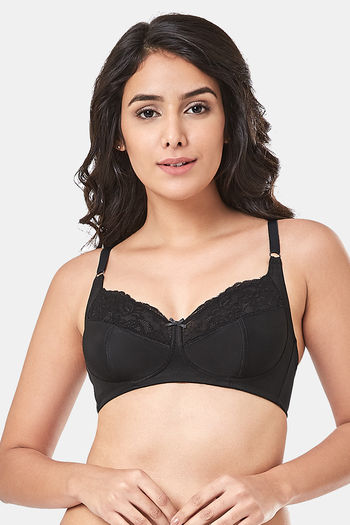 Buy Every De By Amante Essentials Single Layered Non Wired Full Coverage Super Support Bra - Black