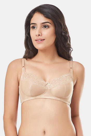 Buy Every De By Amante Essentials Single Layered Non Wired Full Coverage Super Support Bra - Sandalwood