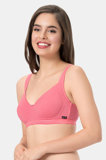 Every de By Amante True Support Non Padded Non Wired Full Coverage Super  Support Bra - Sunkist Coral