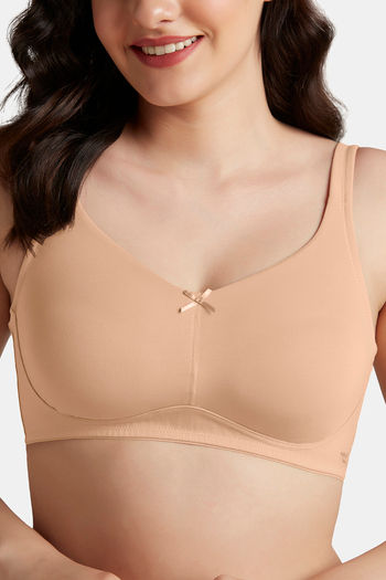 Buy Amante All Day Comfort Double Layered Non Wired Full Coverage Super Support  Bra - Sandalwood at Rs.495 online