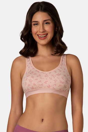 Every de by Amante Double Layered Non Wired Full Coverage Cami Bra Pink  Floral Print