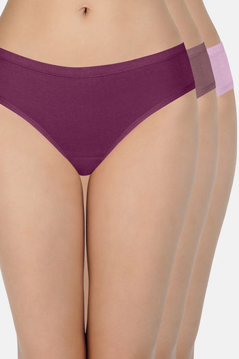 Buy Erotissch Women Purple Self-Design Thongs Briefs online