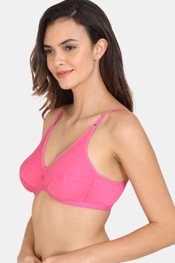 Buy Naidu Hall Single Layered Non Wired 3/4th Coverage Bra - Pink at Rs.175  online