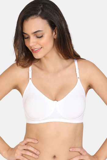 Buy Zivame Double Layered Non Wired Full Coverage Bra-White at Rs