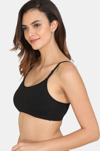 Amante Padded Wired Demi Coverage Push Up Bra - Black