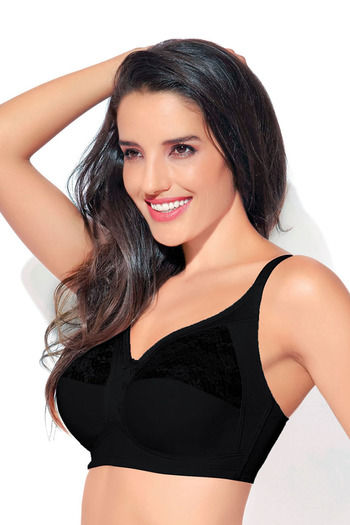 Buy Enamor 3 Sectioned Wirefree Bra- Black at Rs.799 online