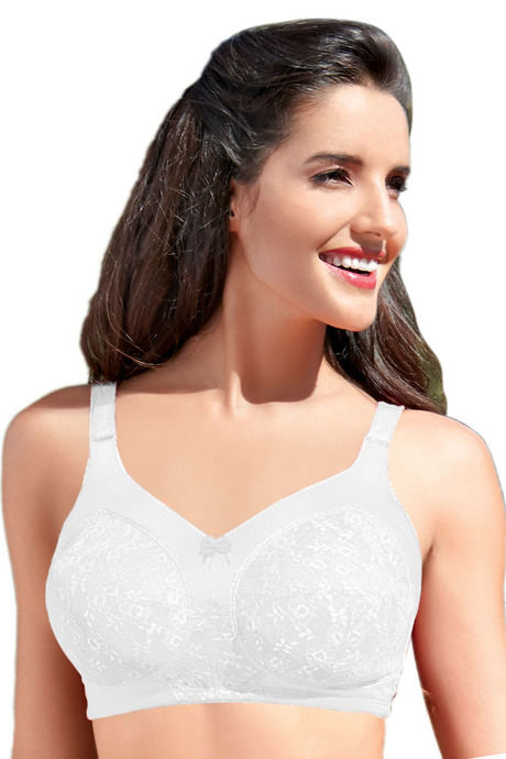 Buy Rupa Double Layered Non-Wired Full Coverage Bra - White at Rs.263  online