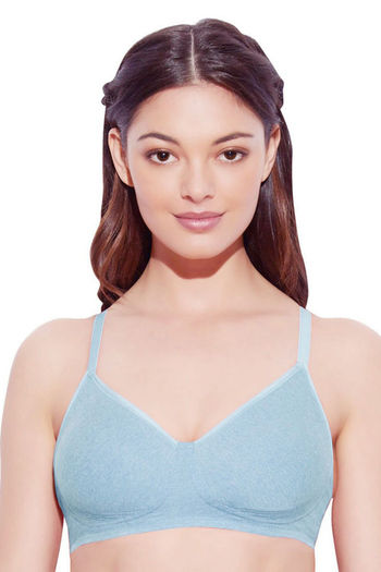 Buy Enamor Non Padded Wirefree Bra - Blue at Rs.599 online