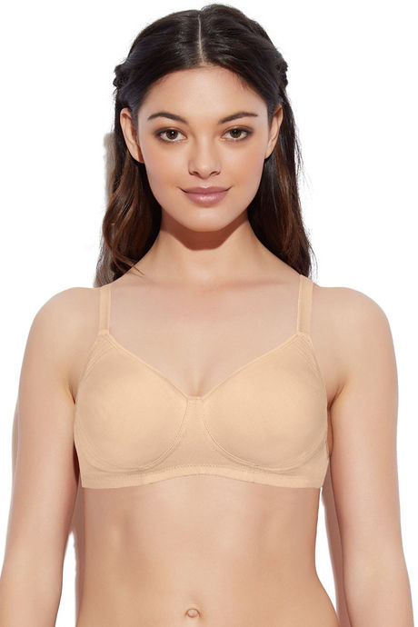 Buy Enamor Double Layered Wirefree Cami Bra - Skin at Rs.349