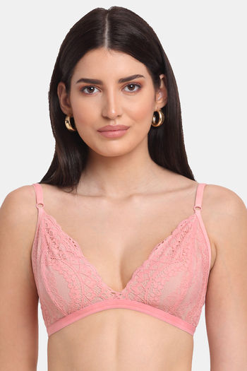 Buy Erotissch Lightly Lined Non Wired Medium Coverage Bralette - Pink