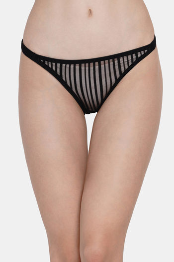 Buy Erotissch Low Rise Half Coverage Thong - Black at Rs.420