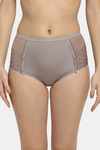 Buy Erotissch High Rise Full Coverage Hipster Panty - Grey