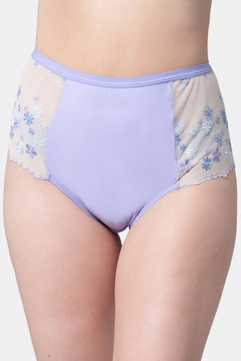 Buy Erotissch High Rise Three-Fourth Coverage Hipster Panty - Blue