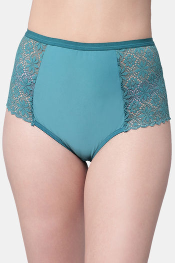 Peacock Lace High Waisted Knickers