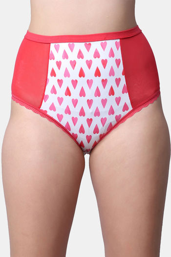 Buy Erotissch High Rise Three-Fourth Coverage Hipster Panty - Pink