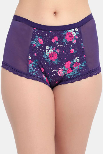 Buy Erotissch High Rise Three-Fourth Coverage Hipster Panty - Purple