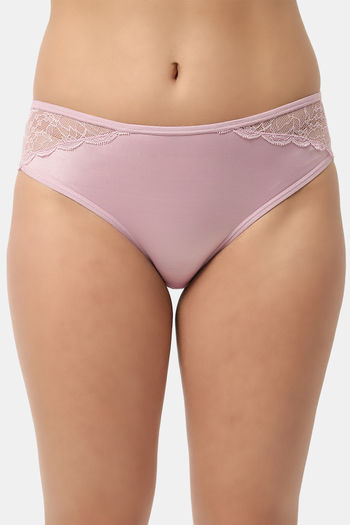 Buy Erotissch Medium Rise Three-Fourth Coverage Bikini Panty - Purple