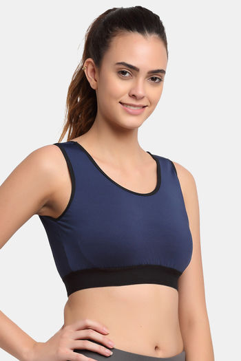 Buy Erotissch Removable Padding Sports Bra - Blue at Rs.719 online