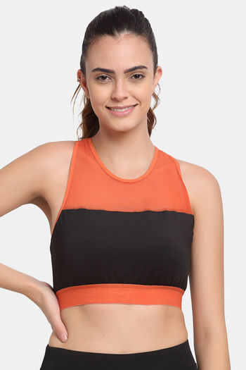 Buy Erotissch Removable Padding Sports Bra - Orange