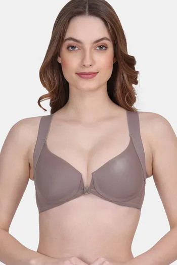 Buy Amour Secret Padded Non Wired Demi Coverage Push Up Bra - Grey at  Rs.883 online