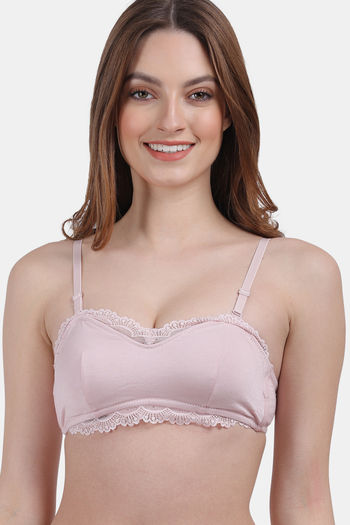 Buy Amour Secret Padded Non Wired Demi Coverage Tube Bra - Red Bean