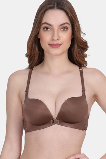 Buy PrettyCat Push-Up Non Wired 3/4th Coverage Cage Bra - White at