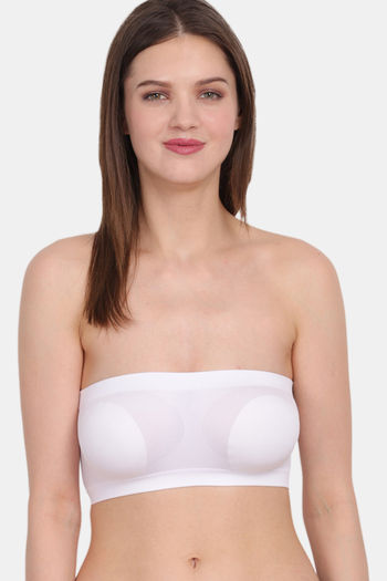 Buy Amour Secret Single Layered Non Wired 3/4th Coverage Tube Bra - White