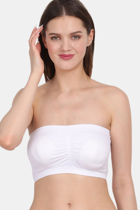 Buy Amour Secret Padded Non Wired 3/4th Coverage Tube Bra - White