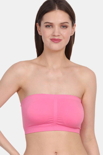 Buy Amour Secret Padded Non Wired 3/4th Coverage Tube Bra - Pink