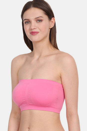 Buy Amour Secret Padded Non Wired 3/4th Coverage Tube Bra - Pink at Rs.288  online