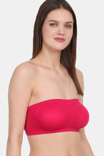 Buy Amour Secret Single Layered Non Wired 3/4th Coverage Tube Bra - Dark Pink  at Rs.250 online