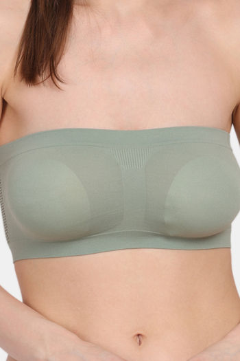 Buy Amour Secret Single Layered Non-Wired 3/4Th Coverage Tube Bra - Green  at Rs.250 online