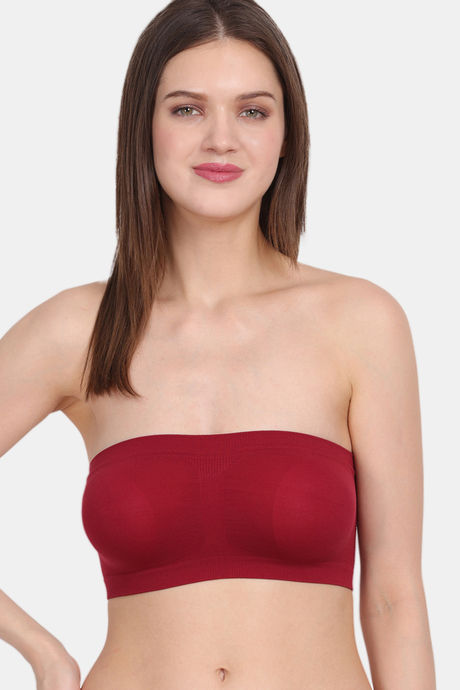 Amour Secret Single Layered Non Wired 3/4th Coverage Tube Bra - Maroon