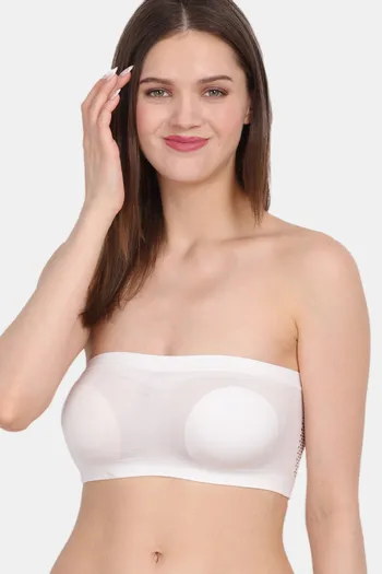 Buy Amour Secret Single Layered Non Wired 3/4th Coverage Tube Bra - White