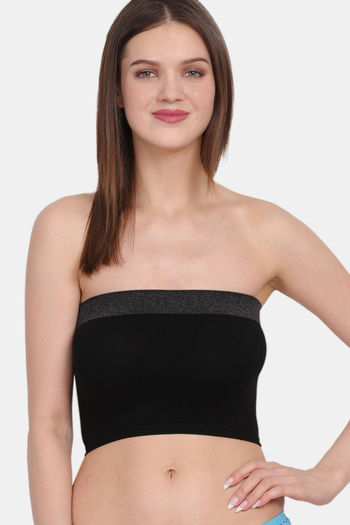 Buy Amour Secret Single Layered Non Wired 3/4th Coverage Tube Bra - Black  at Rs.279 online