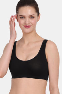 Buy Amour Secret Single Layered Non Wired 3/4th Coverage T-Shirt Bra - Black