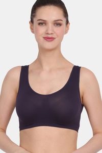 Buy Amour Secret Single Layered Non Wired 3/4th Coverage T-Shirt Bra - Navy Blue