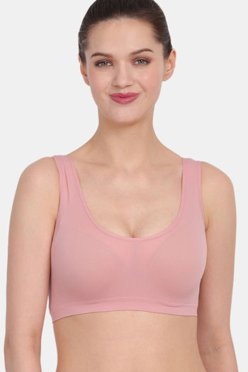 Buy Amour Secret Single Layered Non Wired 3/4th Coverage T-Shirt Bra - Peach