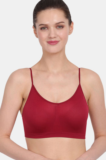 Buy Amour Secret Single Layered Non Wired 3/4th Coverage T-Shirt Bra - Maroon