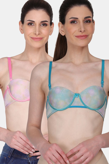 Amour Secret Women's Lightly Padded Seamless Push-up Bra Pack of 2