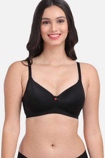 Buy Amour Secret Padded Non Wired 3/4th Coverage T-Shirt Bra - Black