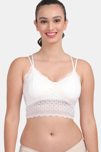Amour Secret Padded Non-Wired 3/4th Coverage Bralette - White