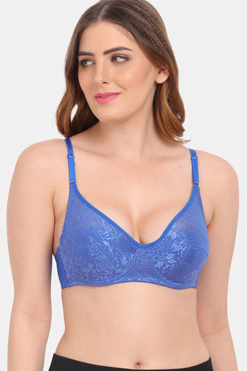 Amour Secret Double Layered Regular Wired High Coverage Sag Lift Bra - Blue